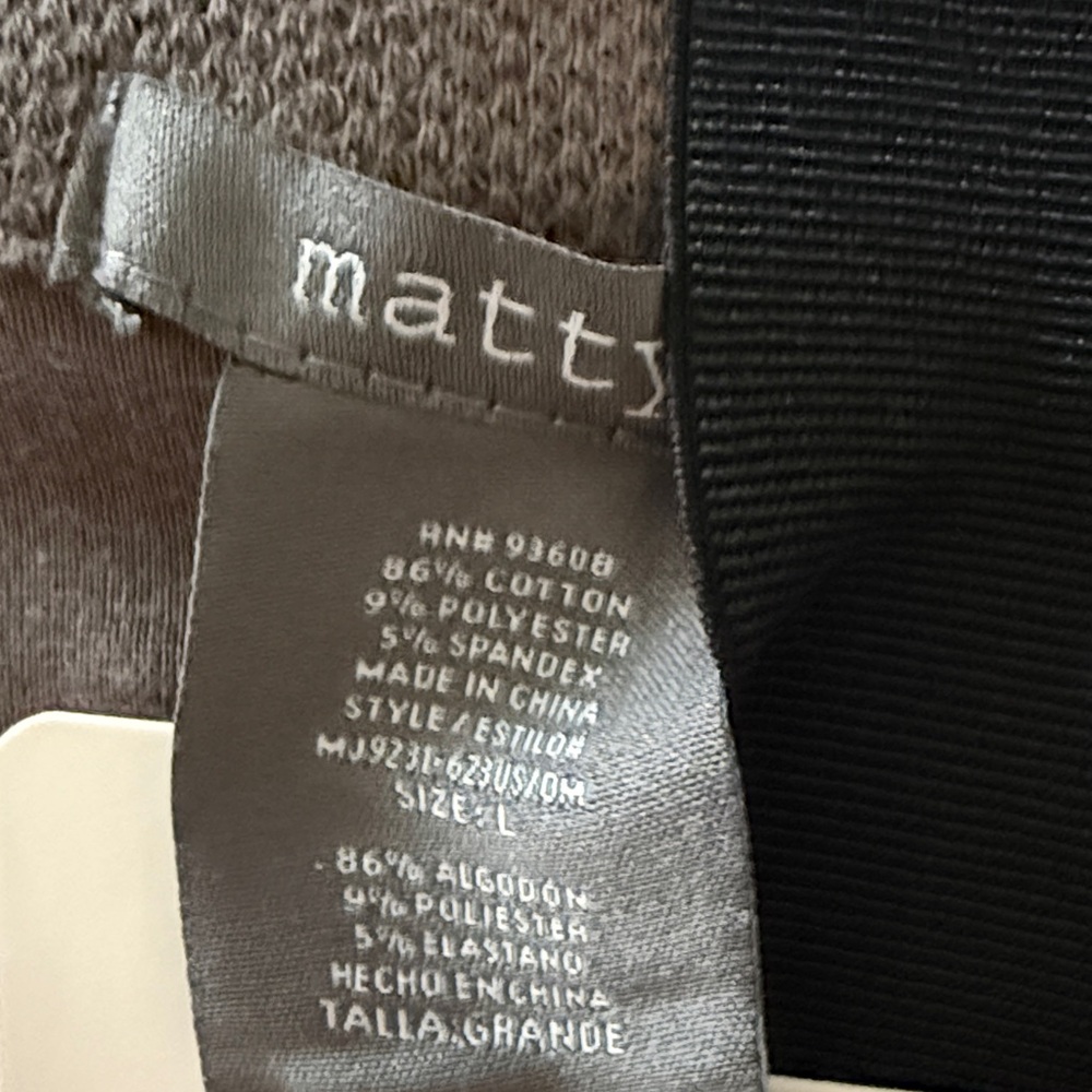 Matty M Women's Taupe Knit Boyfriend Blazer size Large Nwt - Picture 5 of 7